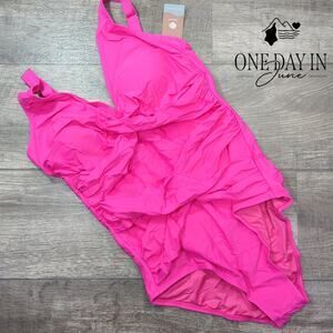 Smismivo Twist Front One Piece Swimsuit Size L